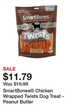 Petsmart SmartBones Chicken Wrapped Twists Dog Treat - Peanut Butter offer