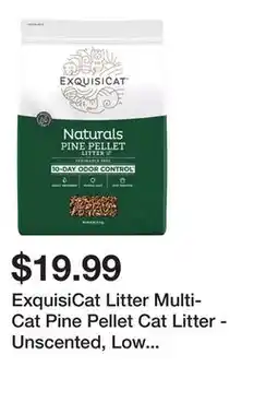 Petsmart ExquisiCat Litter Multi-Cat Pine Pellet Cat Litter - Unscented, Low Dust, Low Tracking, Natural offer
