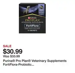 Petsmart Purina Pro Plan Veterinary Supplements FortiFlora-Probiotic Powder Supplement for Dogs - 30 Count offer