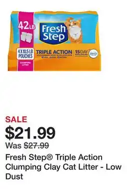 Petsmart Fresh Step Triple Action Clumping Clay Cat Litter - Low Dust offer