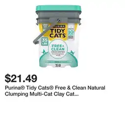 Petsmart Purina Tidy Cats Free & Clean Natural Clumping Multi-Cat Clay Cat Litter - Unscented, Low Dust offer