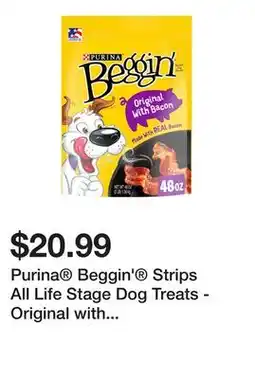 Petsmart Purina Beggin' Strips All Life Stage Dog Treats - Original with Bacon Flavor offer