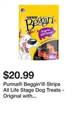 Petsmart Purina Beggin' Strips All Life Stage Dog Treats - Original with Bacon Flavor offer
