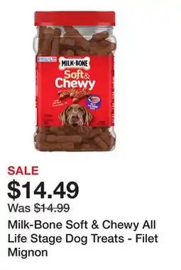 Petsmart Milk-Bone Soft & Chewy All Life Stage Dog Treats - Filet Mignon offer