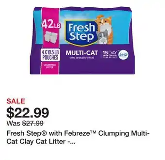 Petsmart Fresh Step with Febreze Clumping Multi-Cat Clay Cat Litter - Scented, Low Dust offer