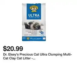 Petsmart Dr. Elsey's Precious Cat Ultra Clumping Multi-Cat Clay Cat Litter - Unscented, Low Tracking offer