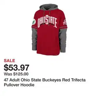 Dick's Sporting Goods 47 Adult Ohio State Buckeyes Red Trifecta Pullover Hoodie offer