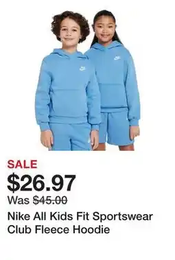 Dick's Sporting Goods Nike All Kids Fit Sportswear Club Fleece Hoodie offer