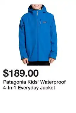 Dick's Sporting Goods Patagonia Kids' Waterproof 4-In-1 Everyday Jacket offer