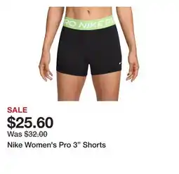 Dick's Sporting Goods Nike Women's Pro 3 Shorts offer