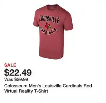 Dick's Sporting Goods Colosseum Men's Louisville Cardinals Red Virtual Reality T-Shirt offer