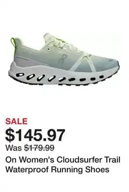 Dick's Sporting Goods On Women's Cloudsurfer Trail Waterproof Running Shoes offer