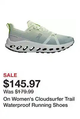 Dick's Sporting Goods On Women's Cloudsurfer Trail Waterproof Running Shoes offer