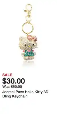 Nordstrom Jacmel Pave Hello Kitty 3D Bling Keychain offer