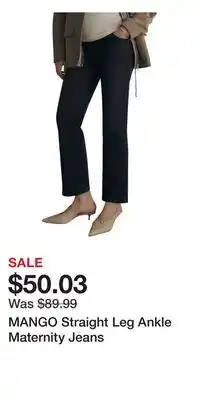 Nordstrom MANGO Straight Leg Ankle Maternity Jeans offer