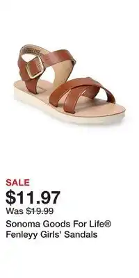 Kohl's Sonoma Goods For Life Fenleyy Girls' Sandals offer
