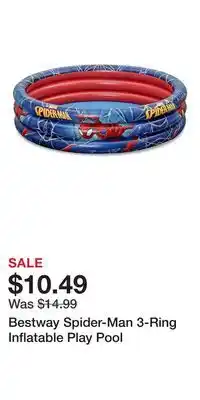 Kohl's Bestway Spider-Man 3-Ring Inflatable Play Pool offer
