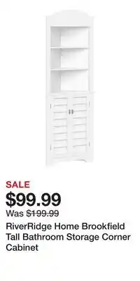Kohl's RiverRidge Home Brookfield Tall Bathroom Storage Corner Cabinet offer