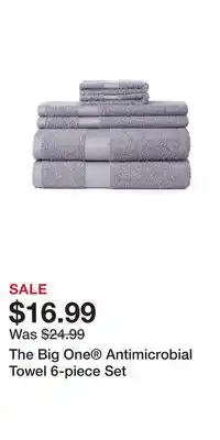 Kohl's The Big One Antimicrobial Towel 6-piece Set offer