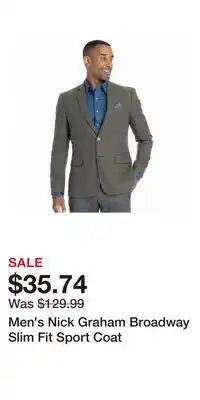 Kohl's Men's Nick Graham Broadway Slim Fit Sport Coat offer