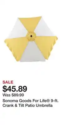 Kohl's Sonoma Goods For Life 9-ft. Crank & Tilt Patio Umbrella offer