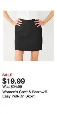 Kohl's Women's Croft & Barrow Easy Pull-On Skort offer