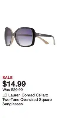 Kohl's LC Lauren Conrad Cellarz Two-Tone Oversized Square Sunglasses offer