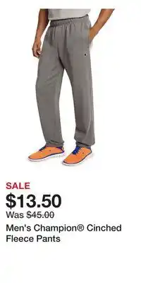 Kohl's Men's Champion Cinched Fleece Pants offer