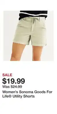 Kohl's Women's Sonoma Goods For Life Utility Shorts offer
