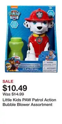Kohl's Little Kids PAW Patrol Action Bubble Blower Assortment offer