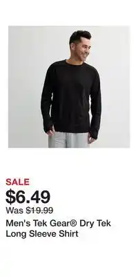 Kohl's Men's Tek Gear Dry Tek Long Sleeve Shirt offer