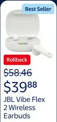 Walmart JBL Vibe Flex 2 - True Wireless Earbuds - White offer