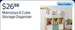 Walmart Mainstays 6 Cube Storage Organizer, Spring Pine offer