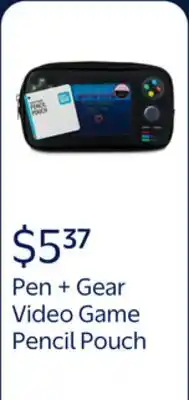 Walmart Pen + Gear Video Game Pencil Pouch, Black, Perfect for Students of All Ages! offer