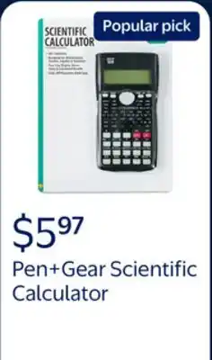 Walmart Pen+Gear Scientific Calculator For High School Classes and Engineering, Black offer