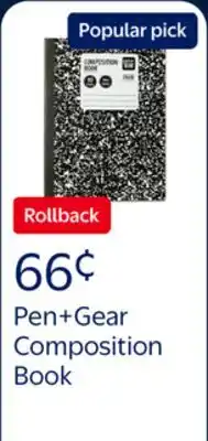 Walmart Pen+Gear Composition Book, Wide Ruled, 7.5x 9.75, Marble Design, Paper Cover offer