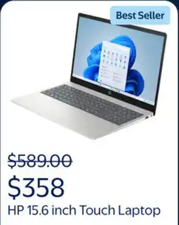 Walmart HP 15.6 inch Windows Touch Laptop Intel Core i5-1334U 8GB RAM 512GB SSD Natural Silver offer