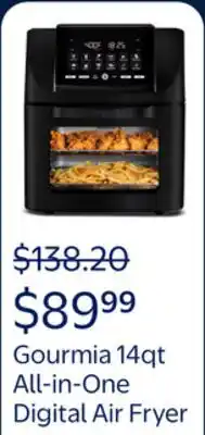 Walmart Gourmia 14qt All-in-One Digital Air Fryer, Oven, Rotisserie & Dehydrator offer