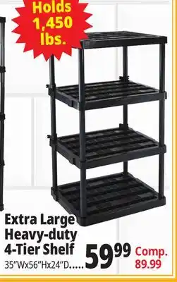 Ocean State Job Lot Extra Large Heavy-duty 4-Tier Shelf offer