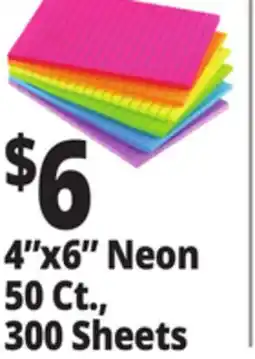Ocean State Job Lot 4x6 Neon 50 Ct., 300 Sheets offer