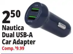 Ocean State Job Lot Nautica Dual USB-A Car Adapter offer