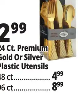 Ocean State Job Lot 24 Ct. Premium Gold Or Silver Plastic Utensils offer