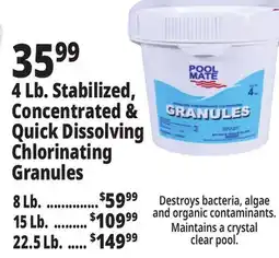 Ocean State Job Lot 4 Lb. Stabilized, Concentrated & Quick Dissolving Chlorinating Granules offer