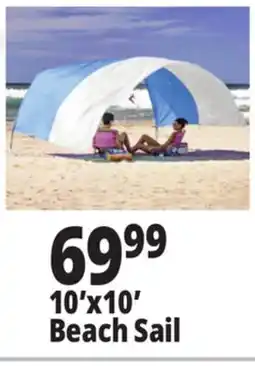 Ocean State Job Lot 10'x10' Beach Sail offer