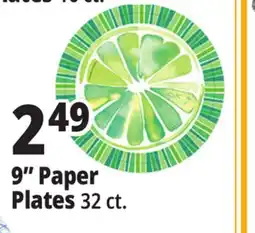 Ocean State Job Lot 9 Paper Plates offer