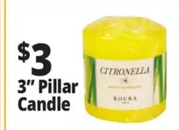 Ocean State Job Lot 3 Pillar Candle offer