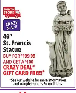 Ocean State Job Lot 46 St.Francis Garden Statue offer