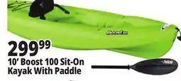 Ocean State Job Lot Pelican Boost 100 Kayak-Lime w/Paddle offer