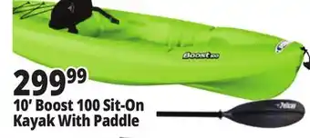 Ocean State Job Lot Pelican Boost 100 Kayak-Lime w/Paddle offer
