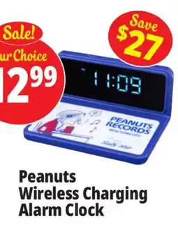 Ocean State Job Lot Peanuts Wireless Charging Alarm Clock offer